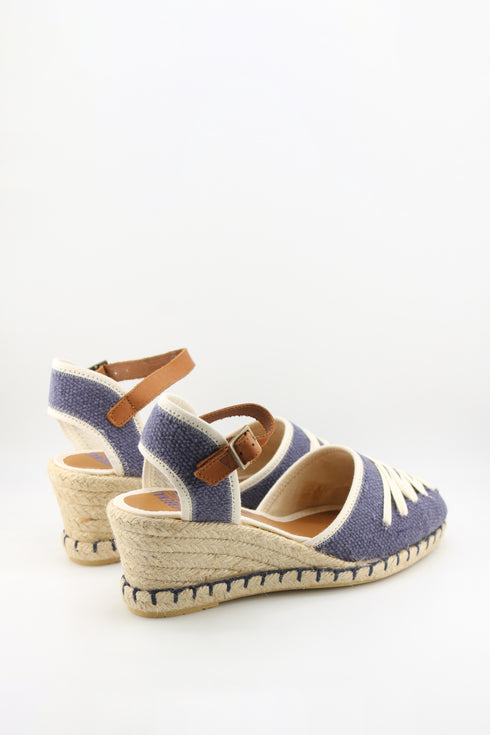 Verbenas Perforated Espadrille Wedge Sandals
